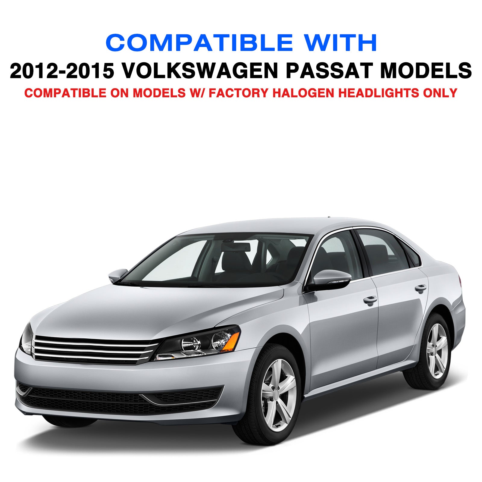 VehicleAid Headlights For 2012-2015 Volkswagen Passat