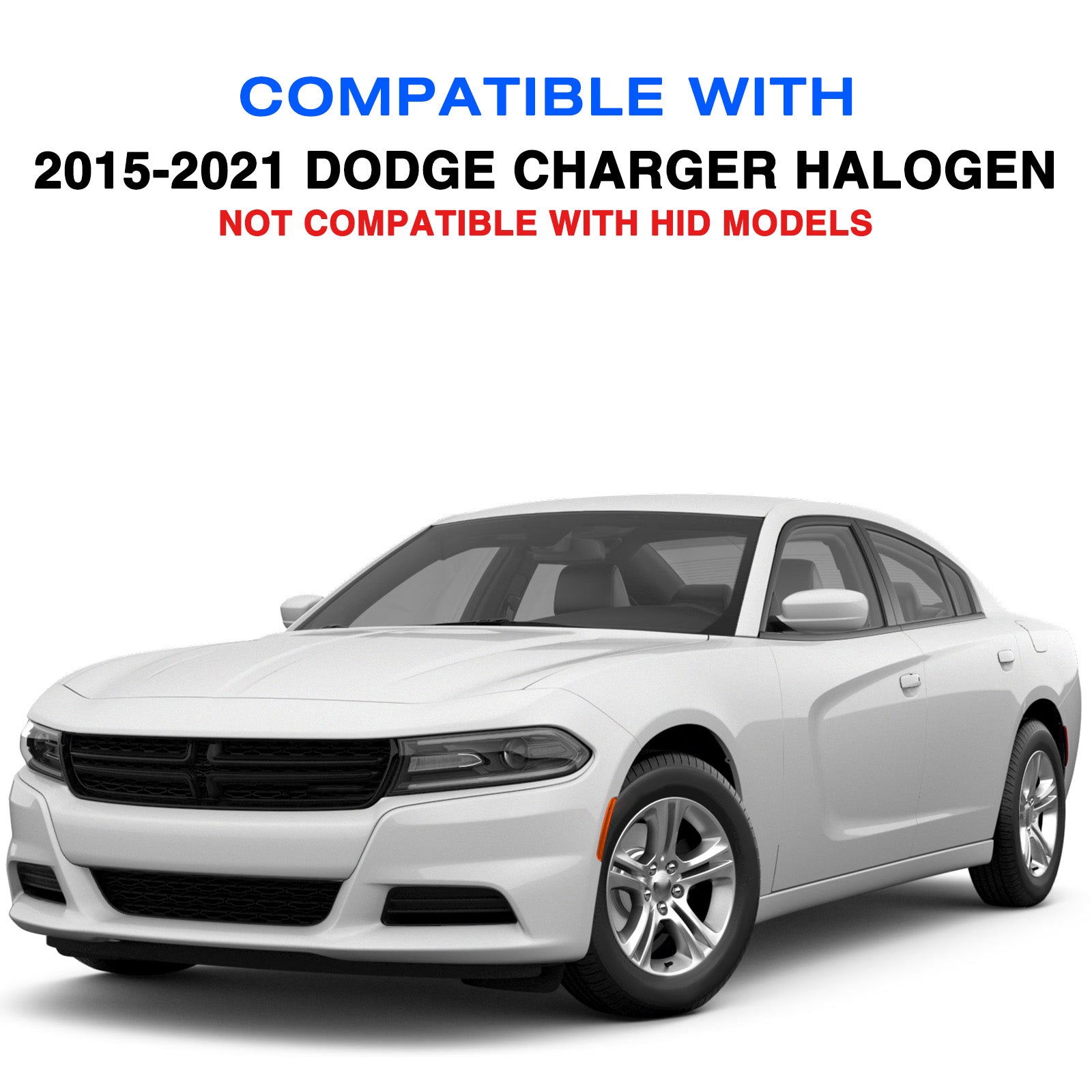VehicleAid Headlights For 2015-2022 Dodge Charger