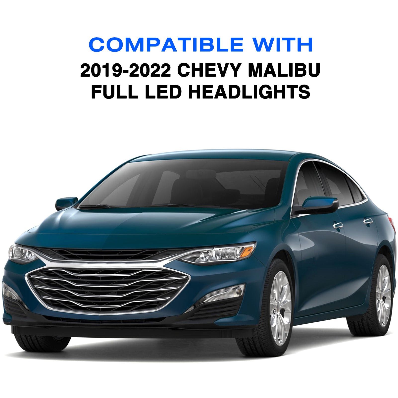 VehicleAid Full LED Headlights For 2019-2022 Chevy Malibu