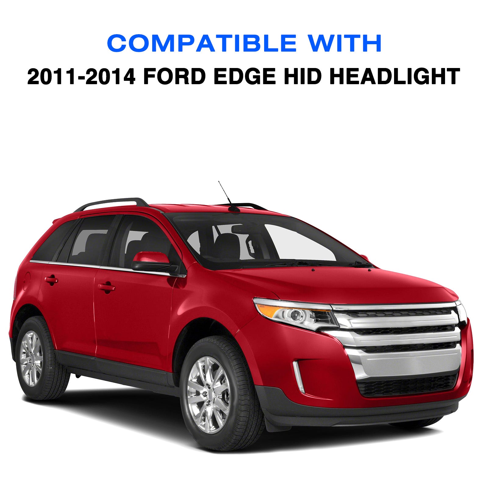 VehicleAid Headlights For 2011-2014 Ford Edge HID/Xenon Model