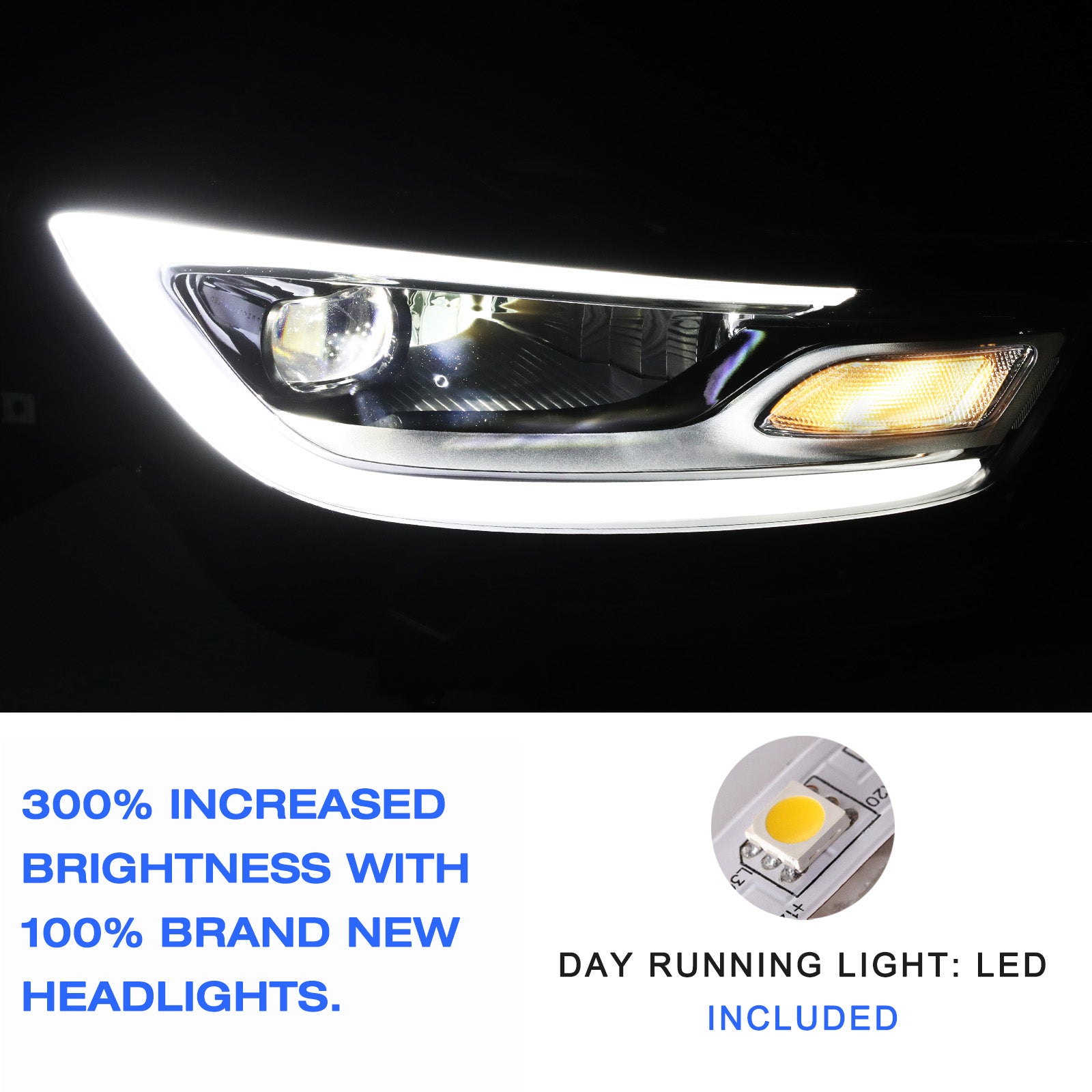 VehicleAid Headlights For 2021-2023 Chrysler Pacifica