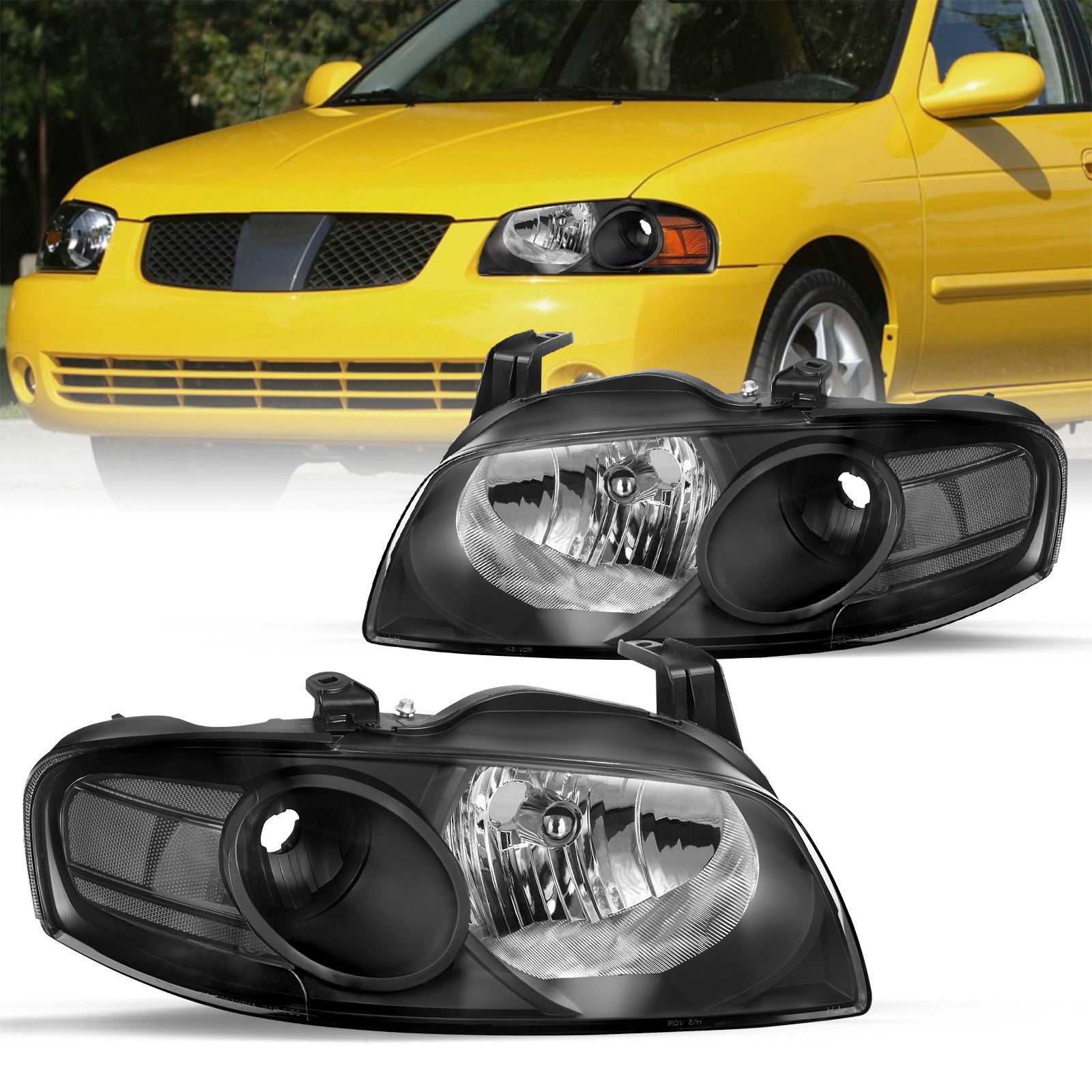 VehicleAid Headlights For 2004-2006 Nissan Sentra
