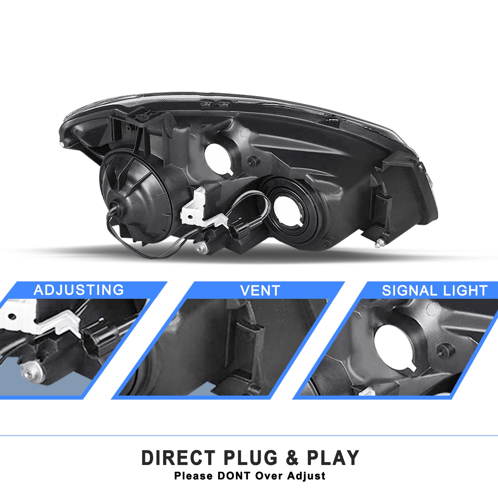 VehicleAid Headlights For 2005-2006 Nissan Altima
