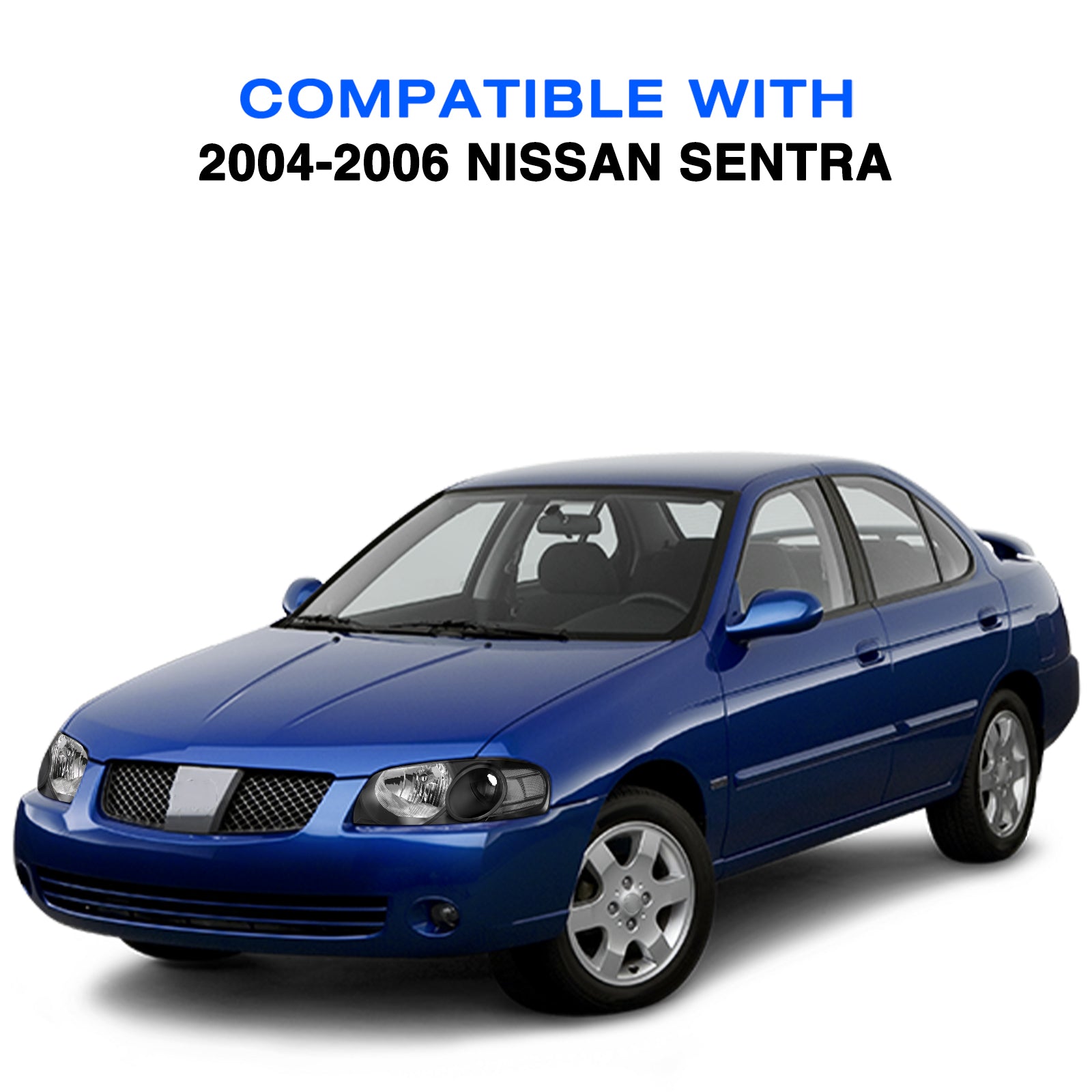VehicleAid Headlights For 2004-2006 Nissan Sentra