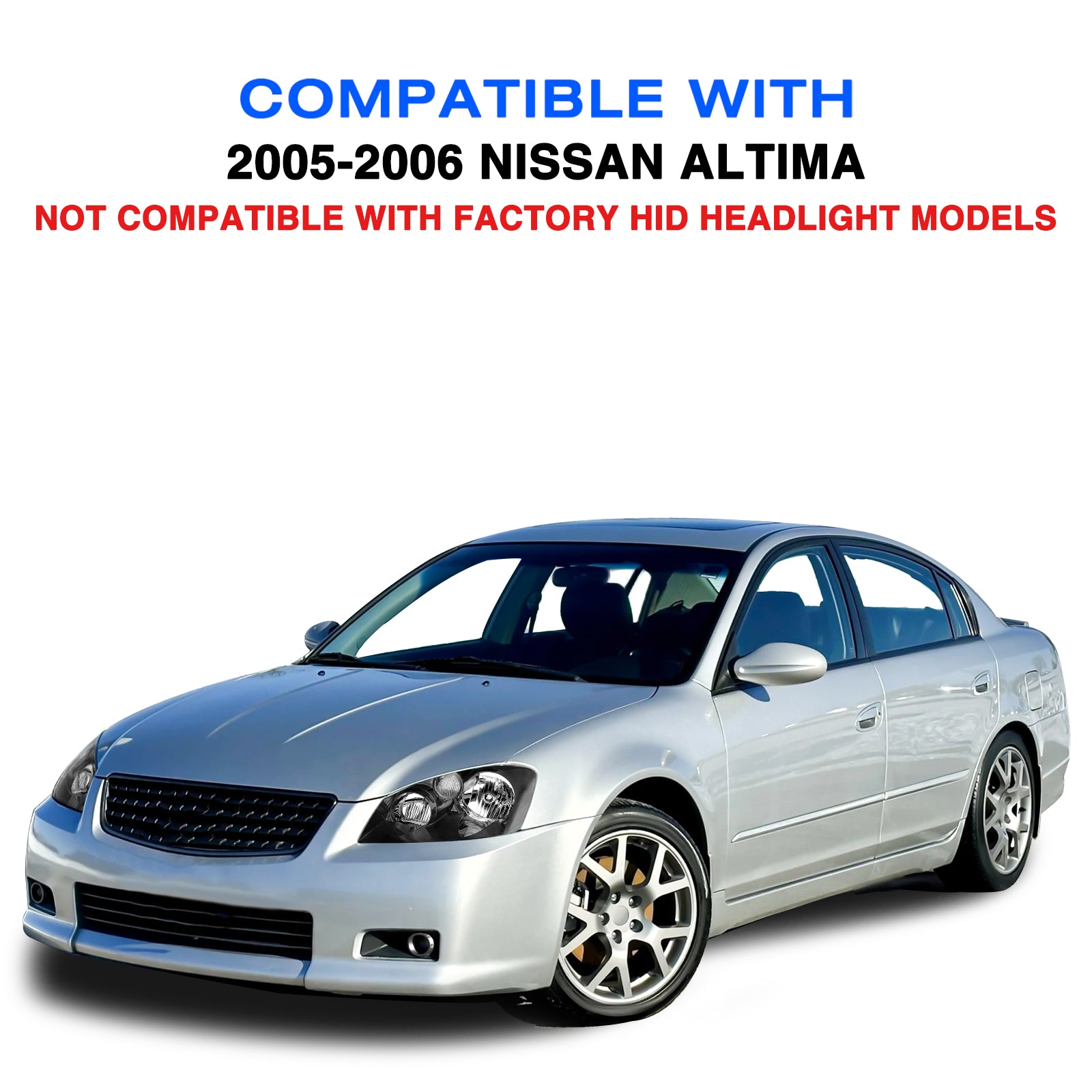 VehicleAid Headlights For 2005-2006 Nissan Altima