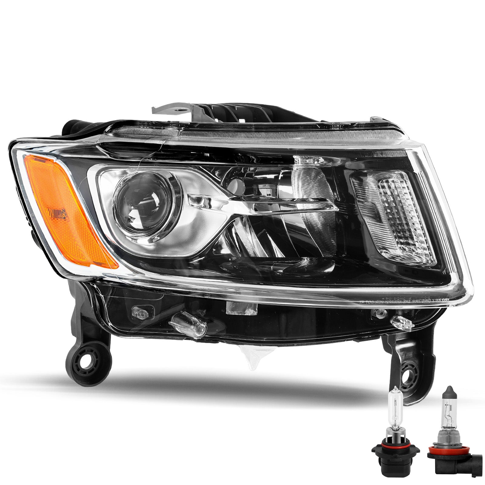 VehicleAid Headlights For 2014-2016 Jeep Grand Cherokee
