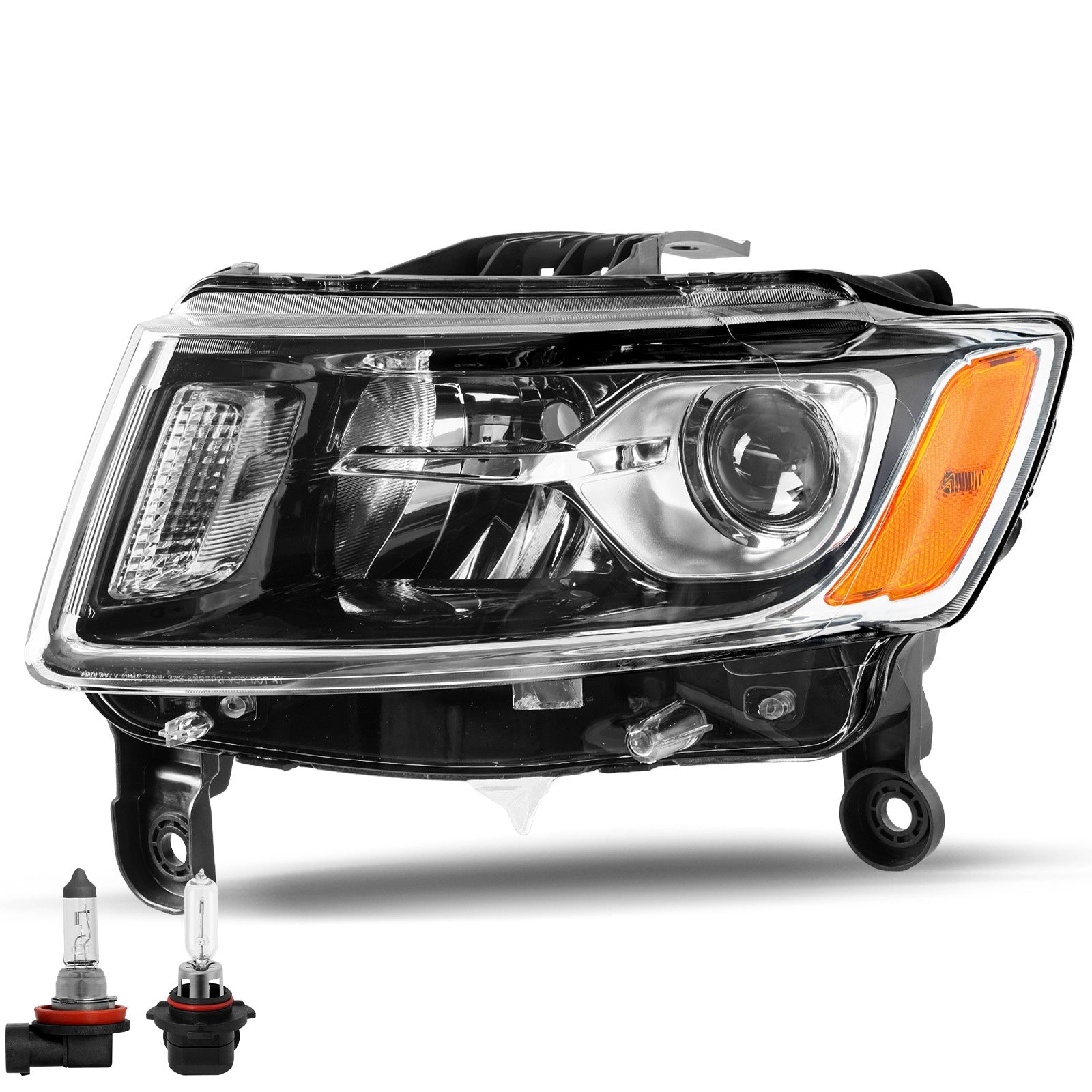 VehicleAid Headlights For 2014-2016 Jeep Grand Cherokee